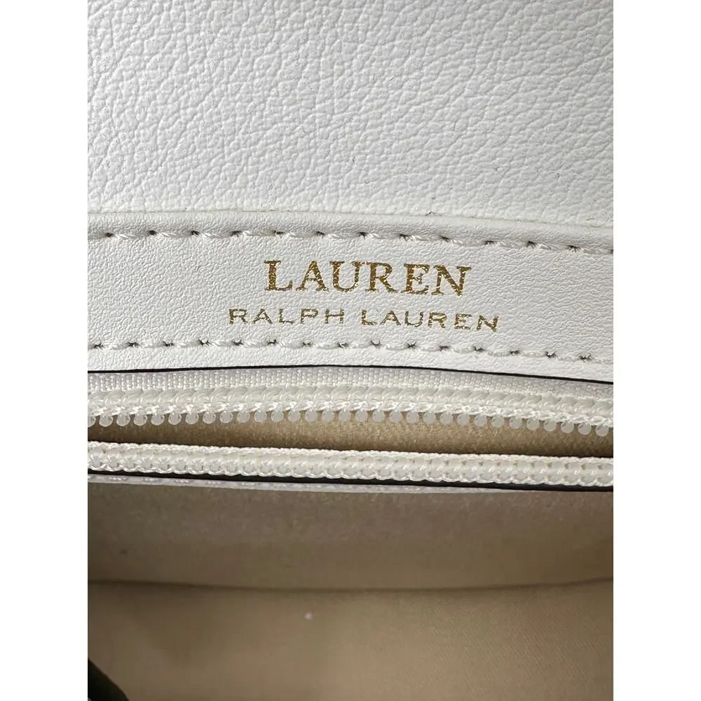 Lauren Ralph Lauren Canvas Mini Beckett Satchel Zebra Chestnut LRL Lock
